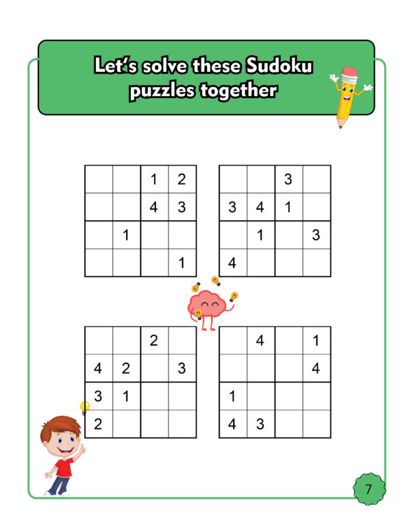 🧠 Sudoku Fun for Little Thinkers: 4x4 Brain Boosting Puzzles for Kids (Ages 6–8) - Image 3